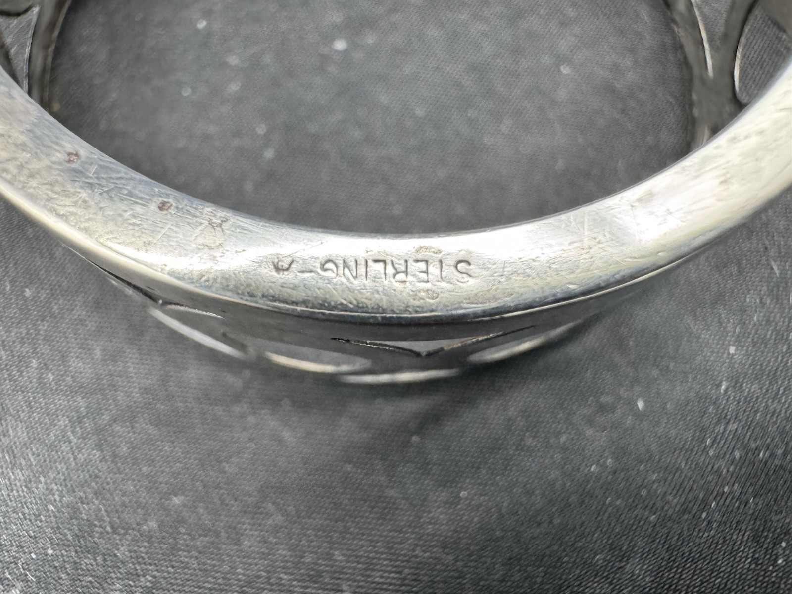 Pair of Vintage Sterling Silver Cobalt Glass Salt Cellars