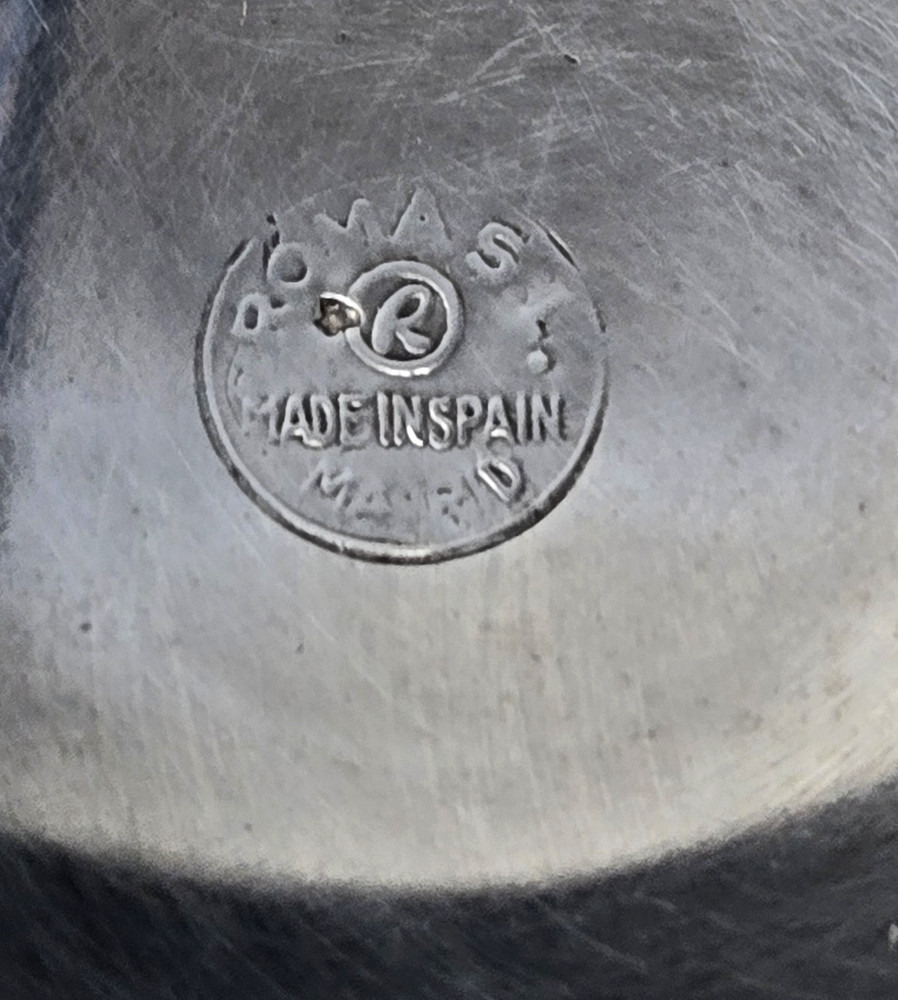 2 Vintage Roma S.L. Champagne Goblets Spain Twisted Grapevine Stem Silver Plate