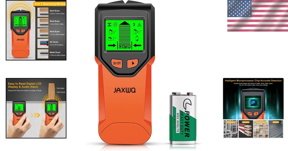 Accurate 5-in-1 Stud Finder Tool - LCD Display & Smart Chip for Home Projects