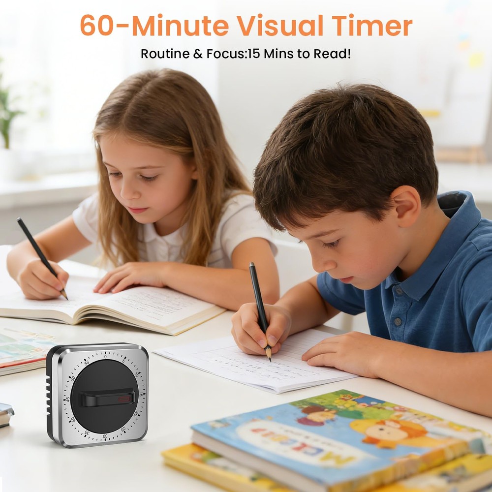 Mechanical Kitchen Timer with Magnet: Wind Up Cooking Timer Clock with Loud A...