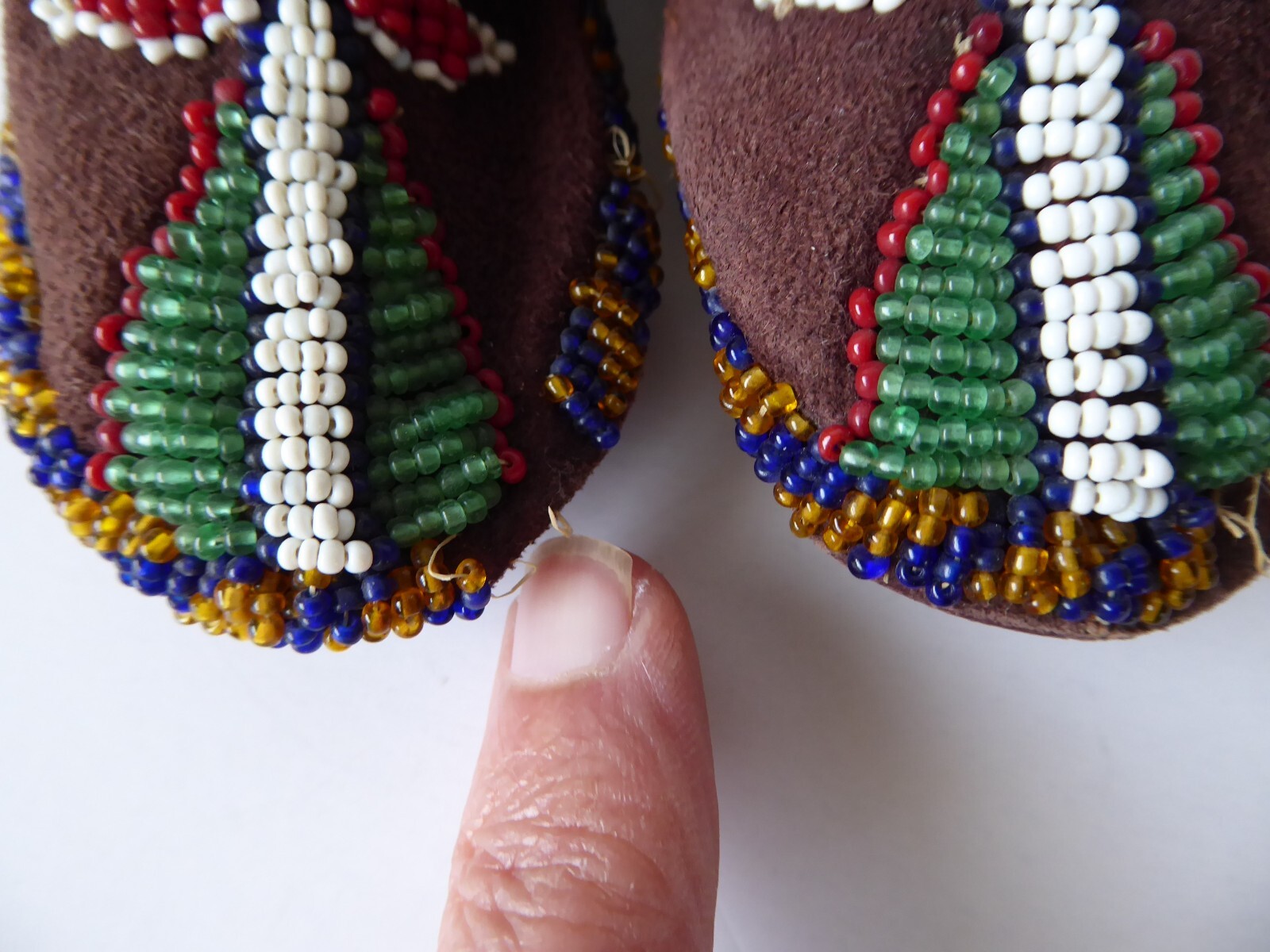 Antique Native American Indian Beaded Child's Moccasins