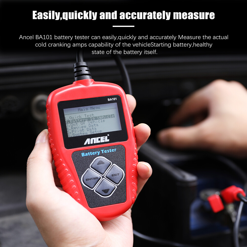 ANCEL BA101 Car Battery Tester 12V Load Tester Charging System Digital Analyzer