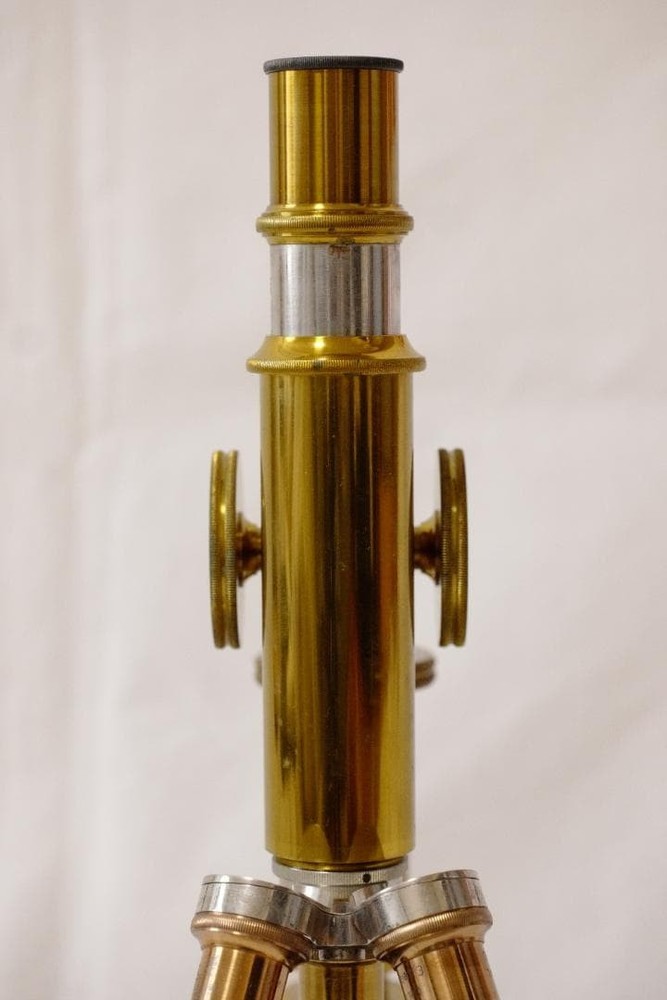 Antique Ernst Leitz Stand Ia Microscope 1894 Complete Set Walnut Case Rare