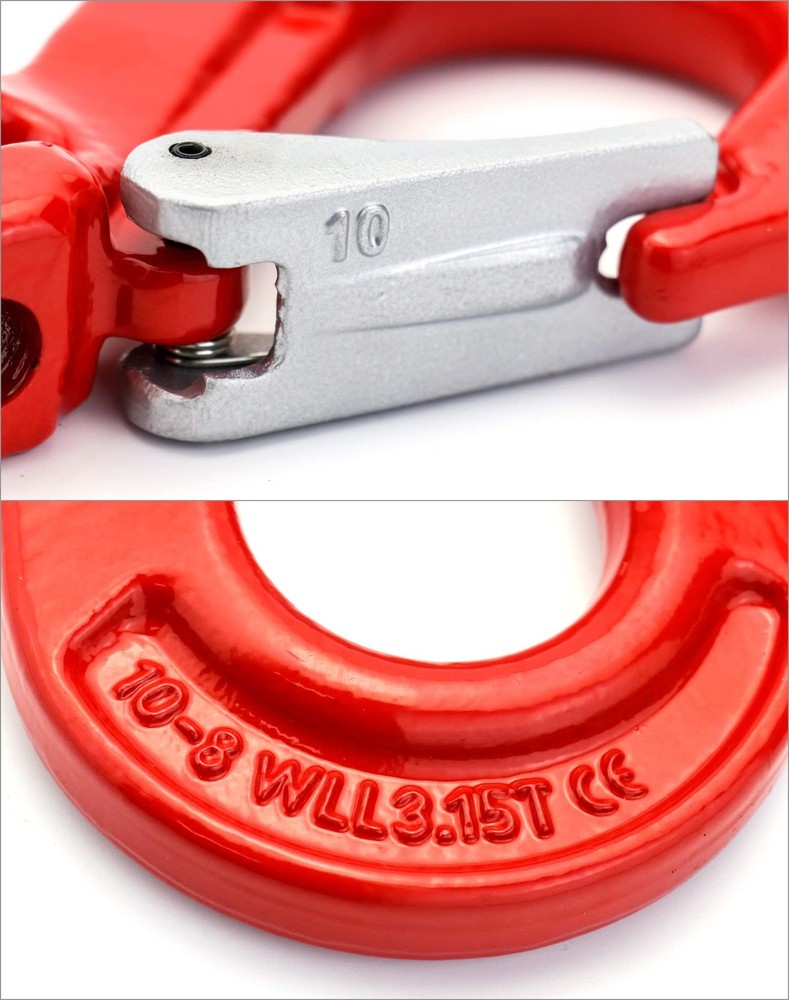 QWORK Clevis Slip Hook with Latch, 2 Pack, 1/2", 6940 lbs Load Limit, 2 Pack