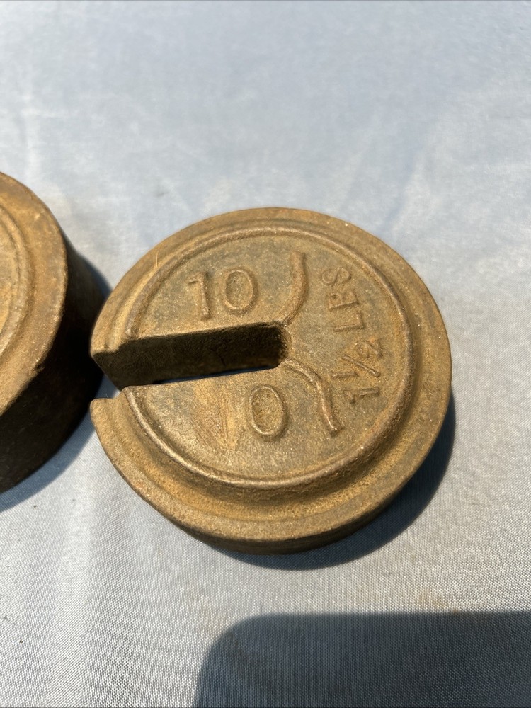 Vintage Platform Scale Weights And Hanger