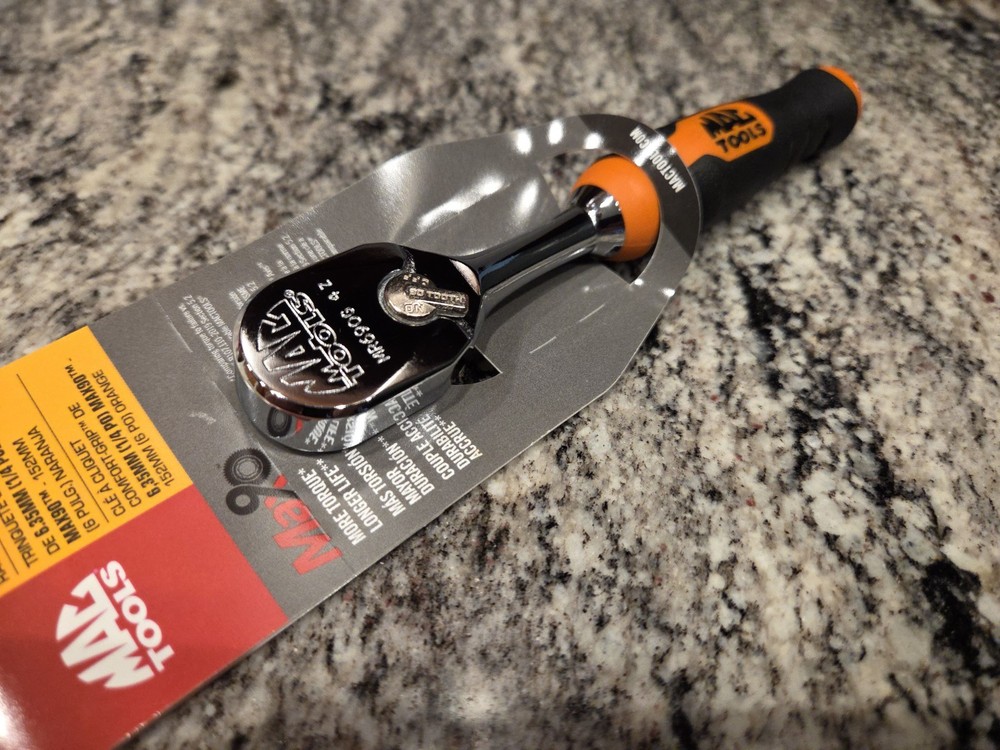 Mac Tools Max90 1/4" Soft Grip Ratchet - ORANGE