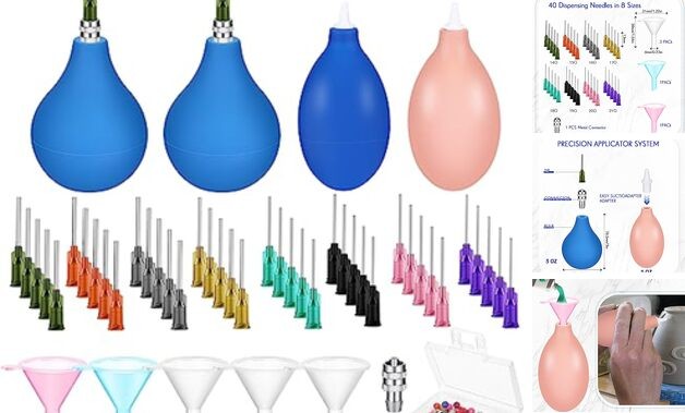 102 Pcs Pottery Tools Supplies Ceramic Precision Applicator, Precision Tips