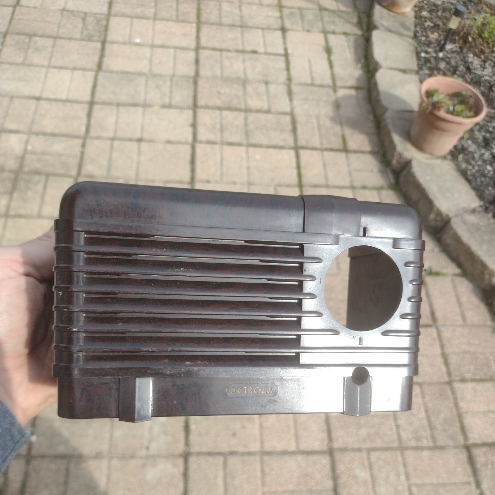 Antique 1930s Detrola Pee Wee Tube Radio Case.