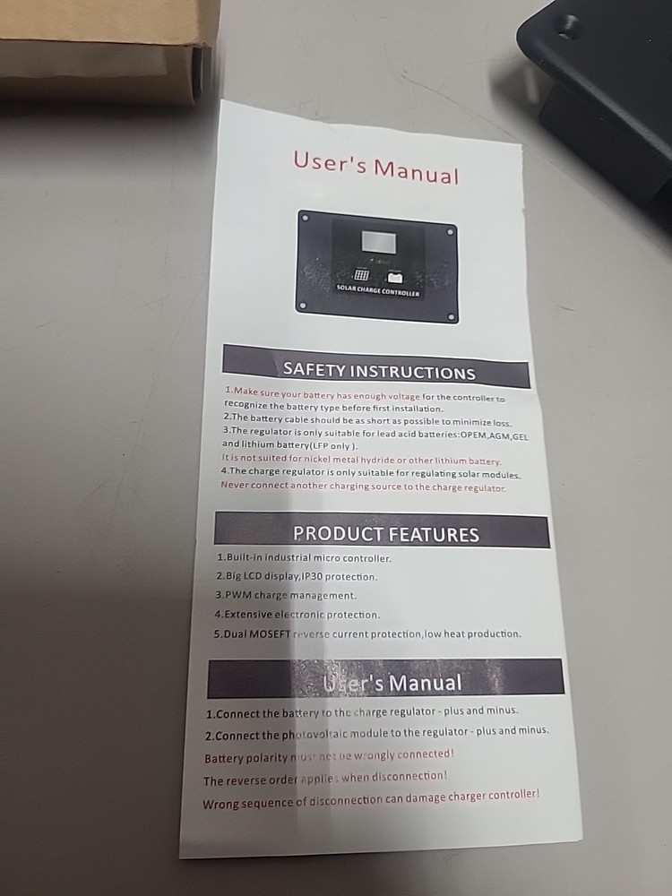 Venus 30 Amp Solar Charge Controller Psc1230