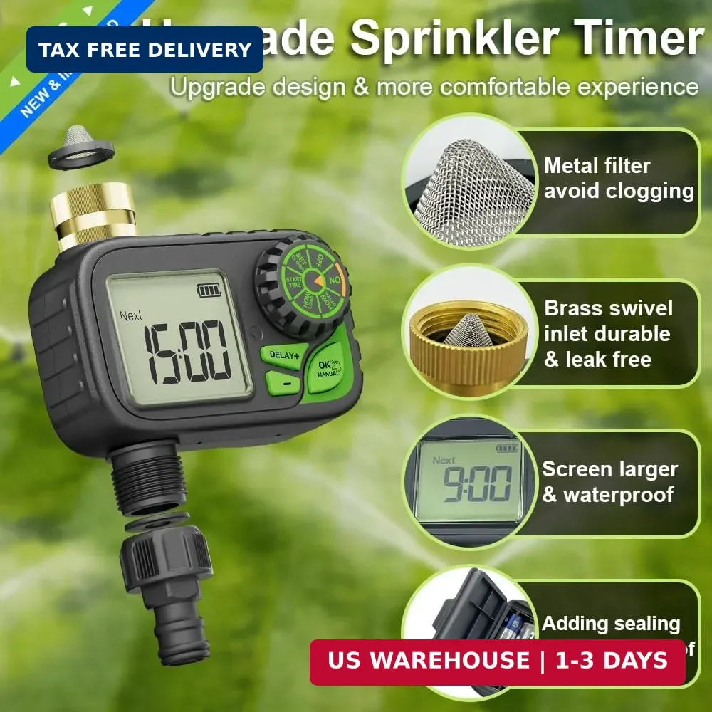 Sprinkler Timer Water Hose Timer - Programmable Digital Irrigation Outdoor Water