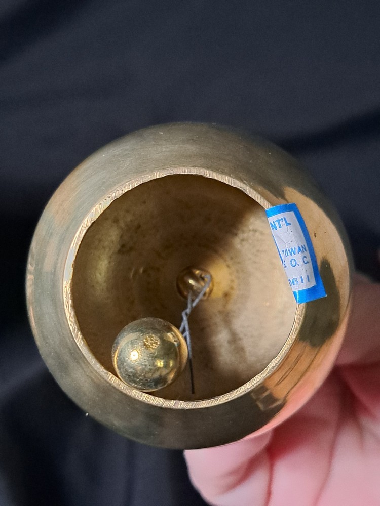 Vintage Solid Brass Apple Bell in Original Box