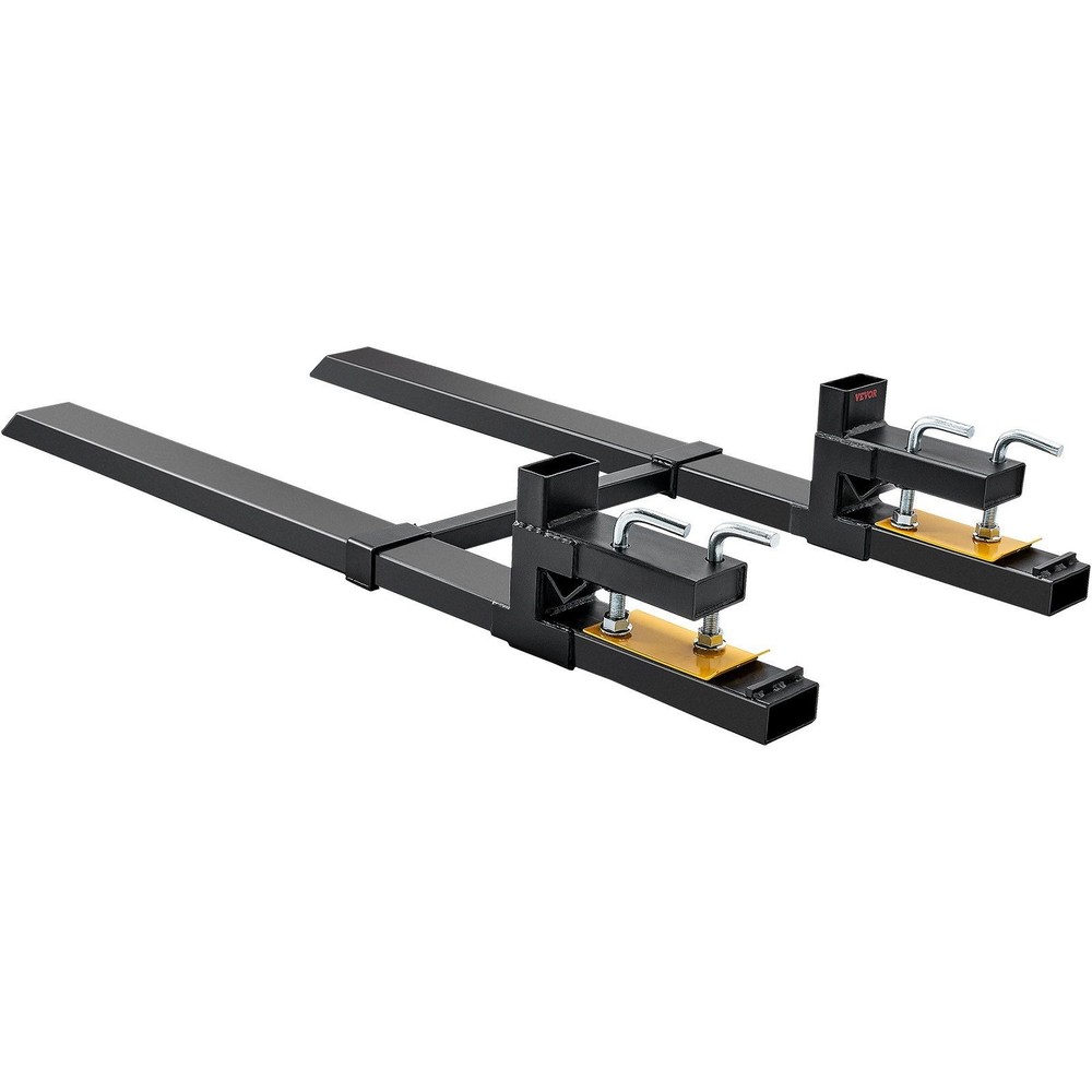 Adjustable Gap Pallet Forks 60in Base 4000lb Frame Locking Bar
