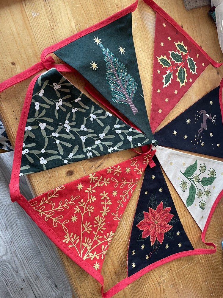handmade christmas bunting