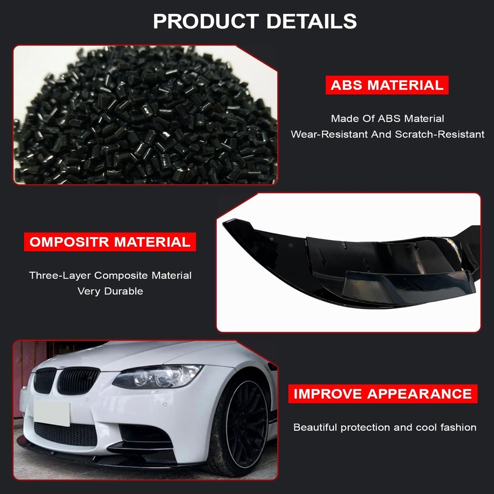 Front Bumper Diffuser Chin Lip for 2008-2013 M3 E90 E92 E93