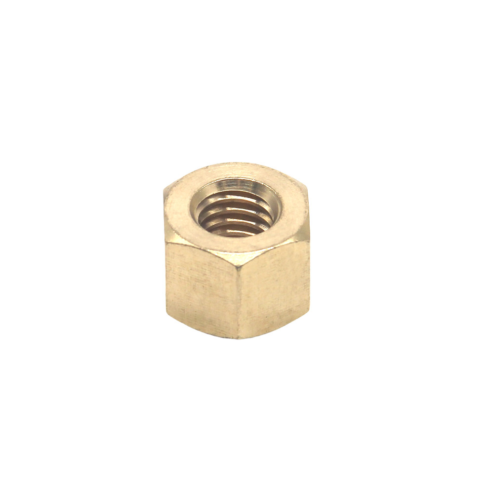HFS(R) 10PCS Thread Hex Nuts 3/8"-16, Solid Brass Hex Nut