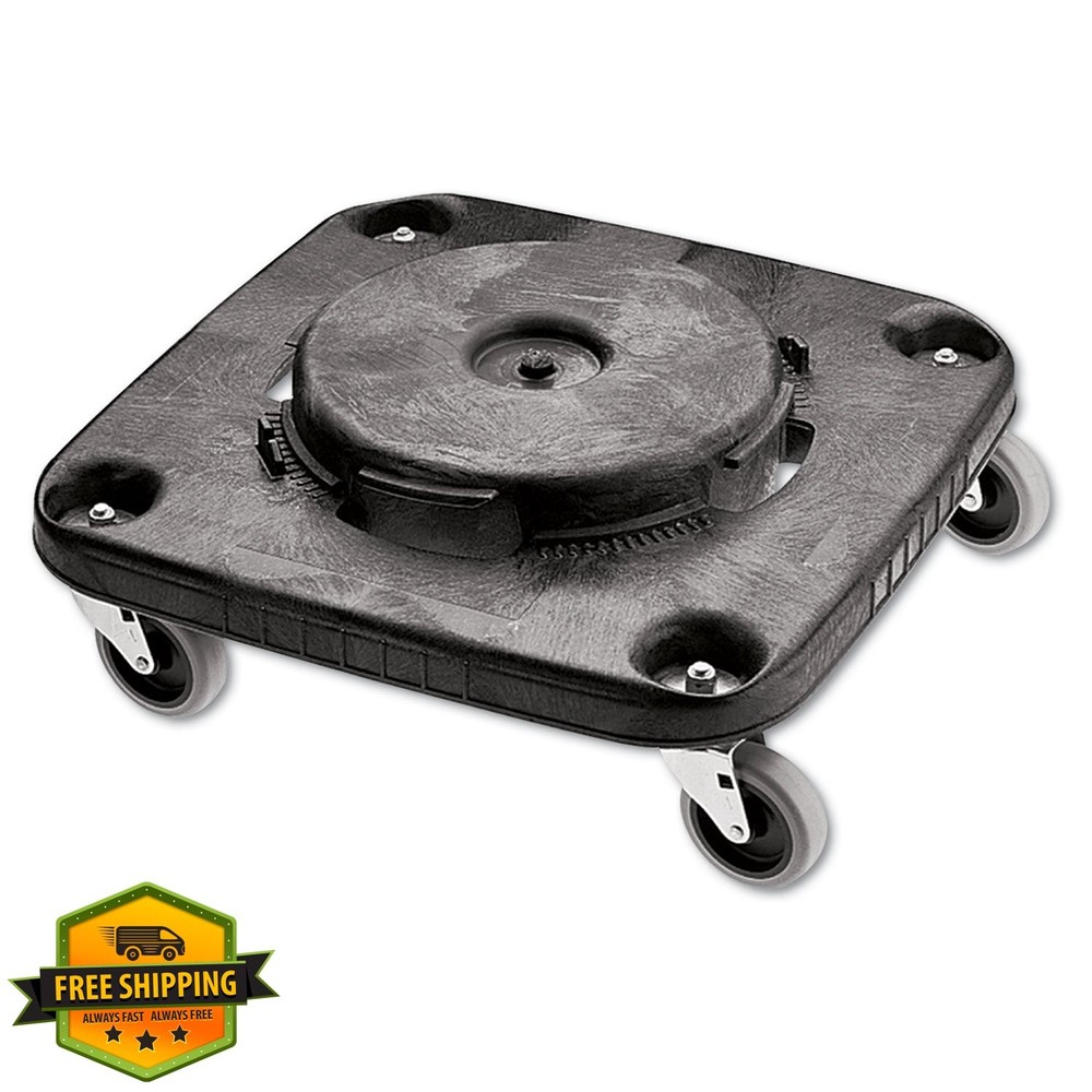 Rubbermaid FG353000BLA Conversion Dolly for Brute Container Black