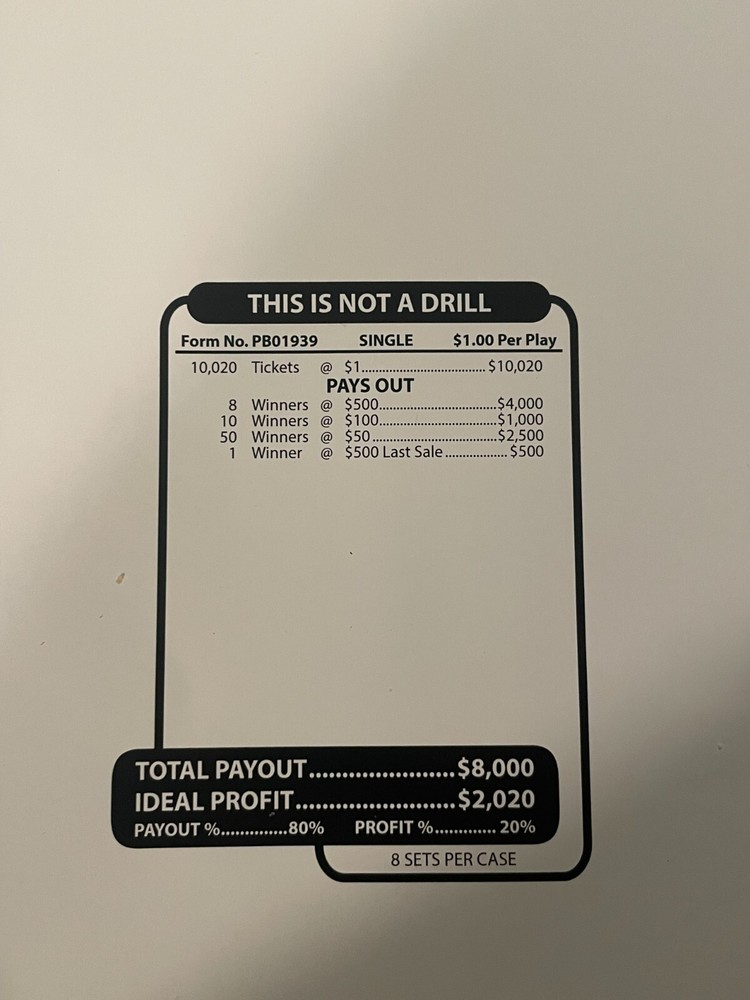 Pull Ticket - Tab - Jar - This is not a drill