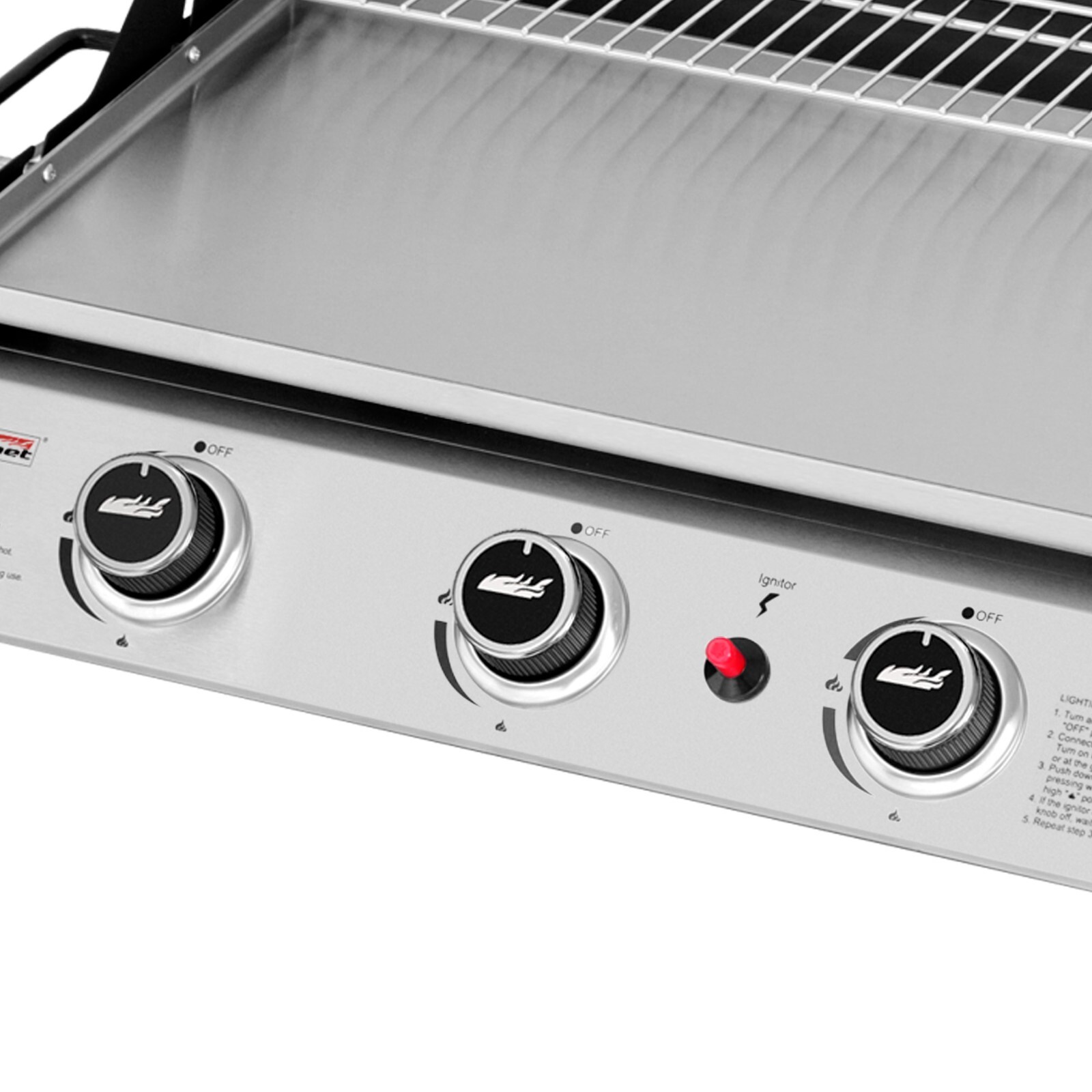 Royal Gourmet 24-Inch Tabletop Propane Griddle w/ Warming Rack & Two Handles