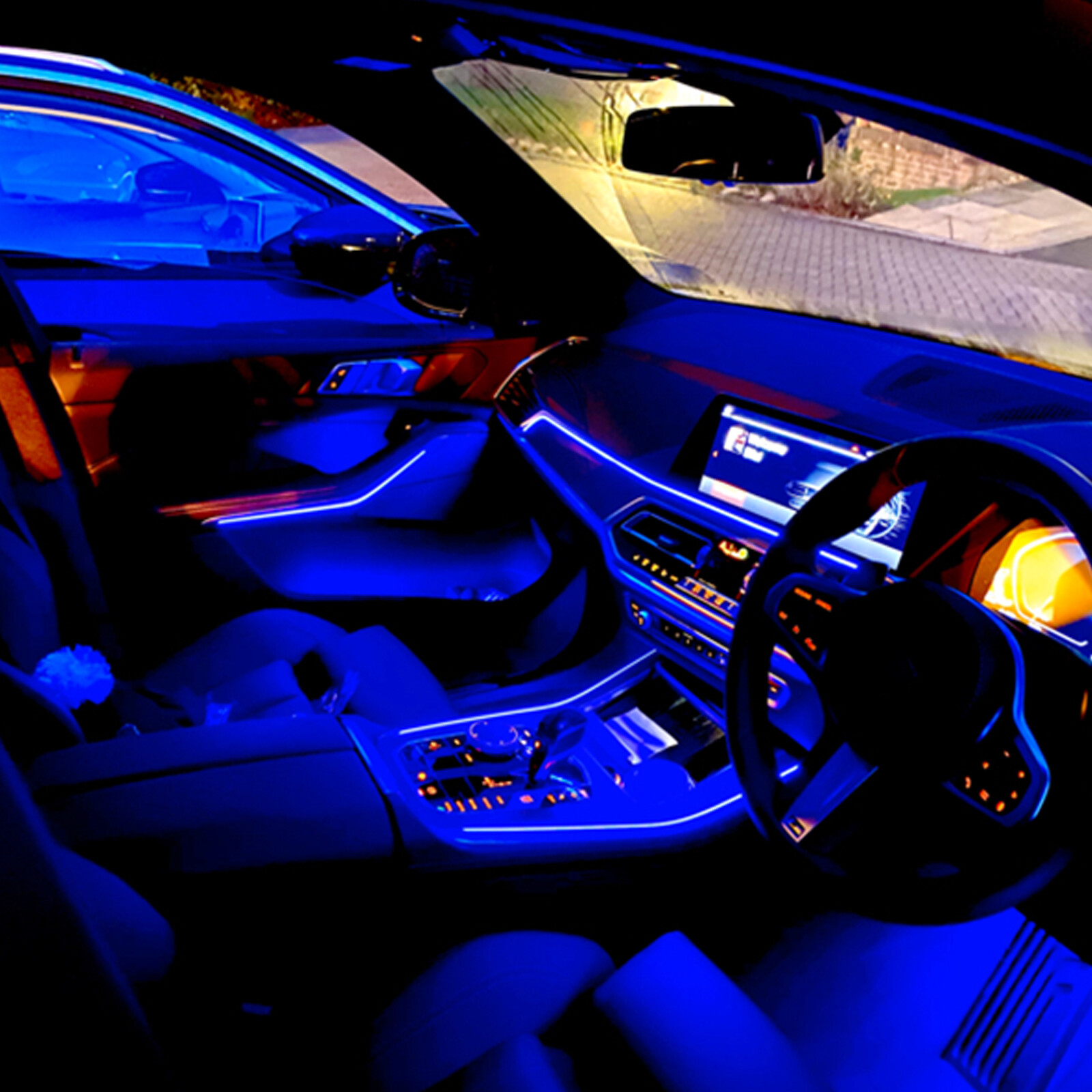 10m RGB 8 in 1 Interior Car LED Strip Lights Car Ambient Decor Neon Lights Kit