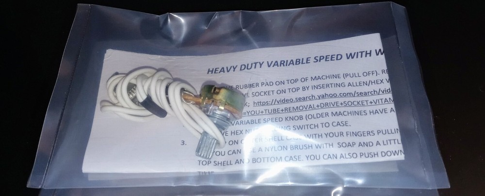 FITS VITAMIX,5000,5200 "THE BEST" VARIABLE SPEED POTENTIOMETER SWITCH W/KNOB