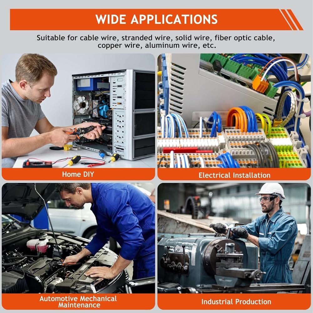 Versatile 7-Inch Wire Stripper Tool - 5 Functions for Home and Professional Use