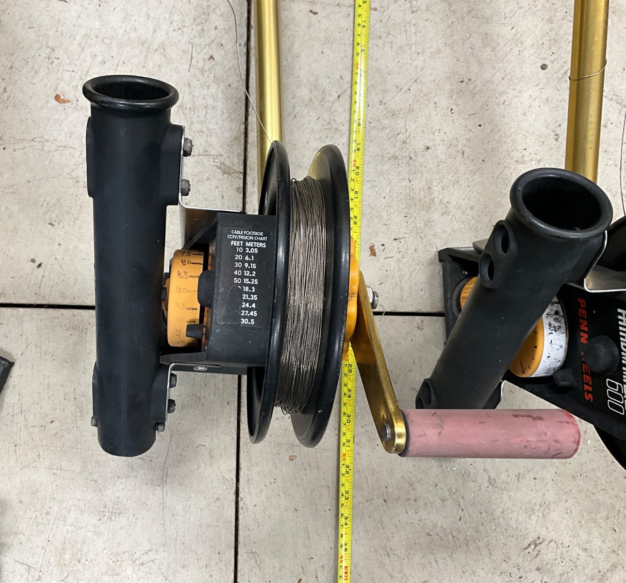 Penn Fathommaster 600 Manual Downriggers (2), with rod holders. Great shape