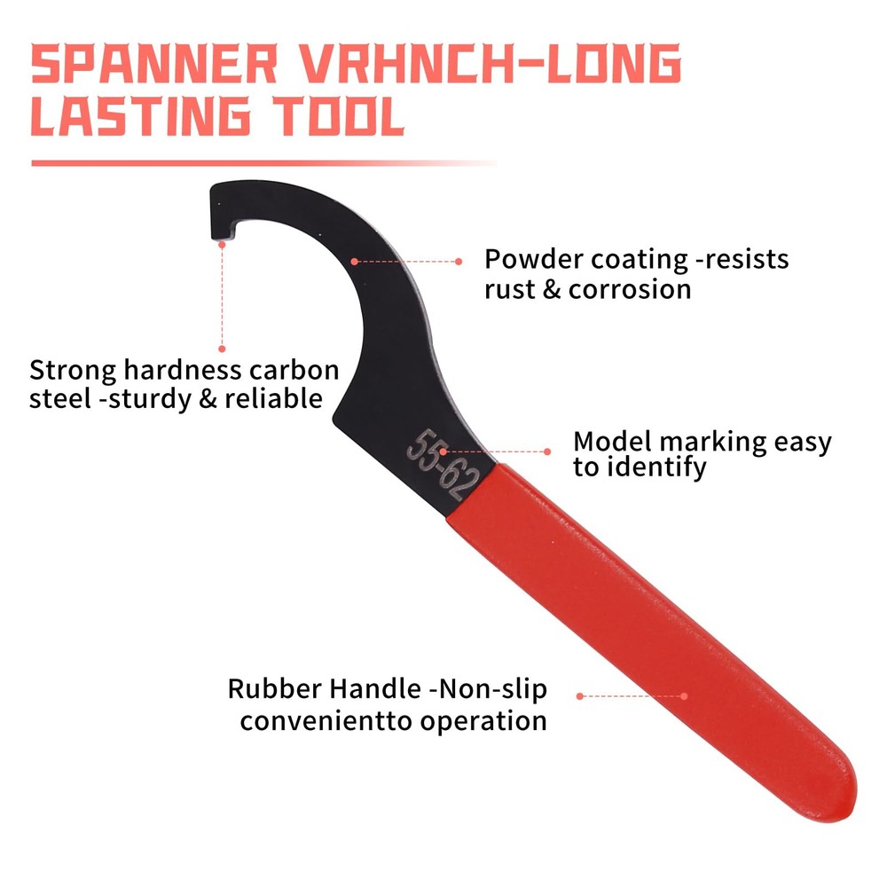 Coilover Spanner Wrench Set, 9 Pcs C-Shape Shock Spanner Hook Wrench Tools, f...