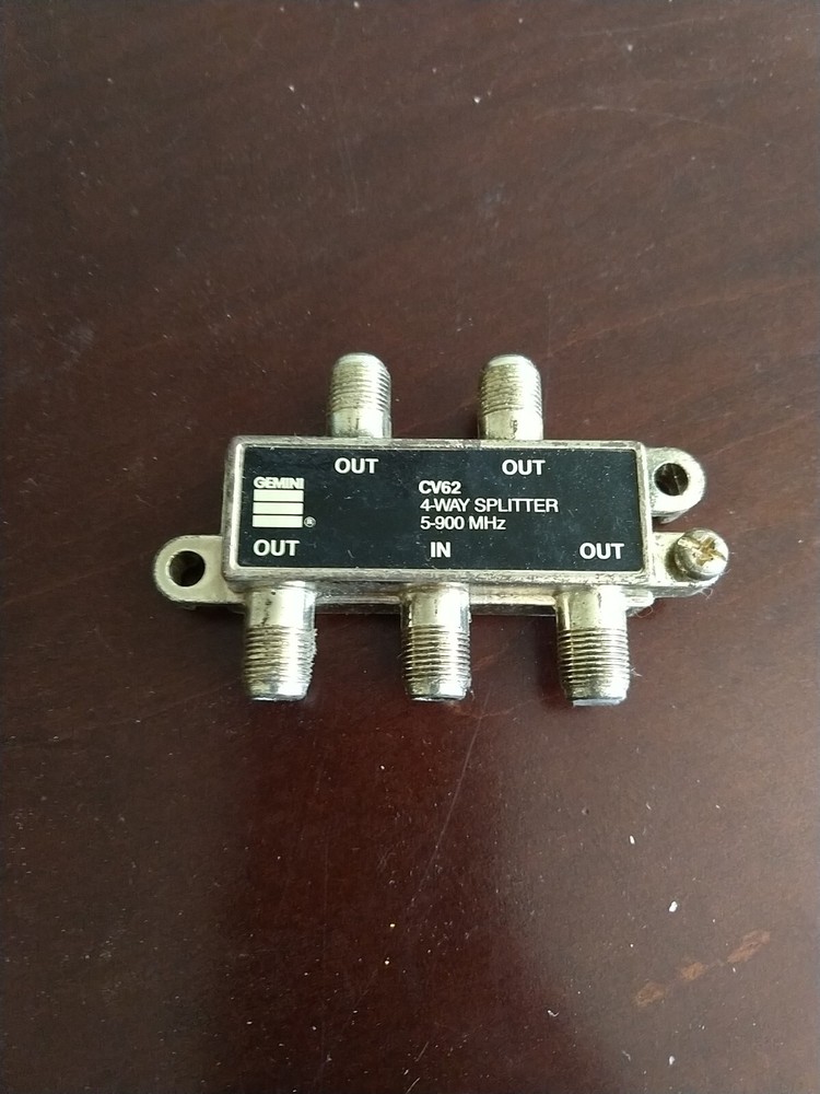 Gemini 4-Way Splitter CV-62 5-900 MHz