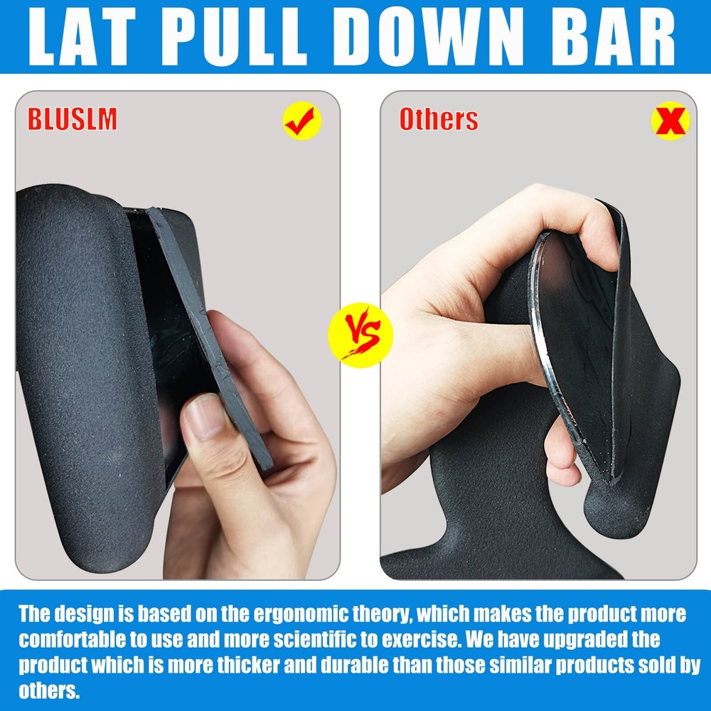 LAT Pull Down Bar for Cable Machine Pulldown T Bar V Bar Cable Attachments BL07