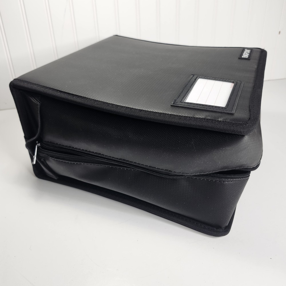 Fireproof CD/DVD Storage Case - 400 Capacity Organizer with Zipper & Handle