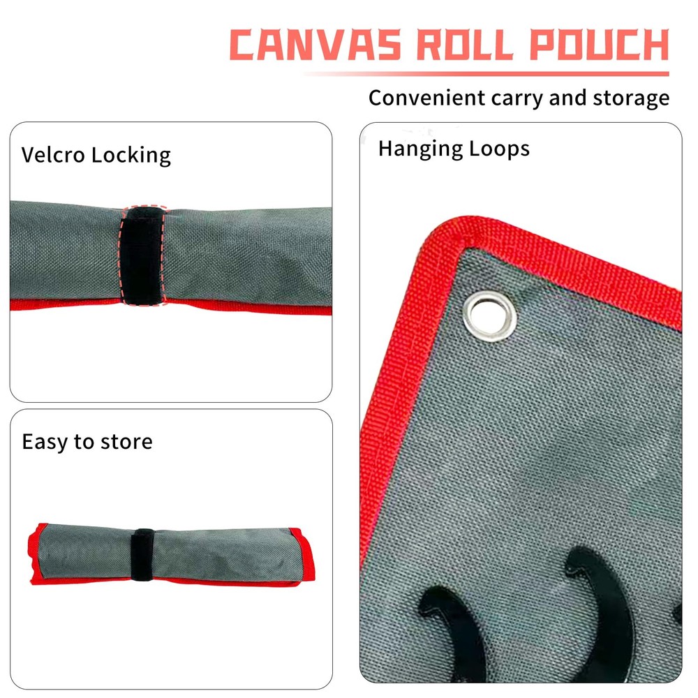 Coilover Spanner Wrench Set, 9 Pcs C-Shape Shock Spanner Hook Wrench Tools, f...