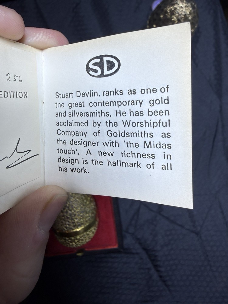 Stuart Devlin Sterling Silver Jester Surprise Egg Box 1973 Ltd 256/300