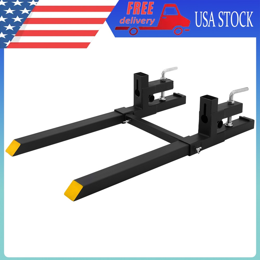 60" Mud Bucket Modified Pallet Fork with adjustable Connecting Rod 4000lbs
