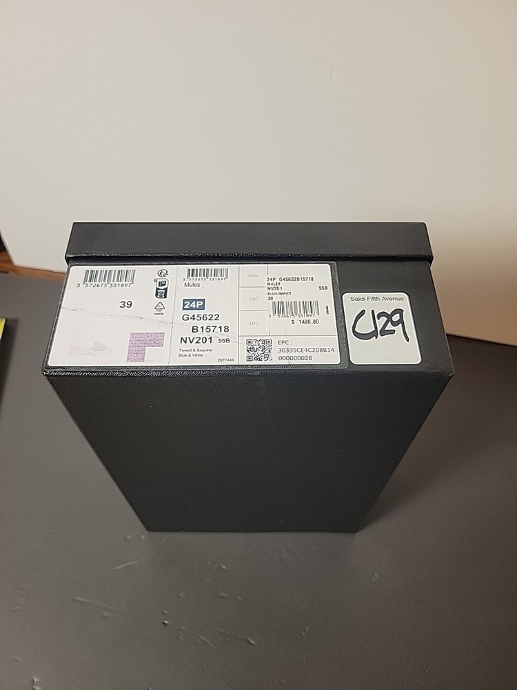 Authentic Chanel Empty Storage Box 11” x 8” x 4” For Chanel Mules
