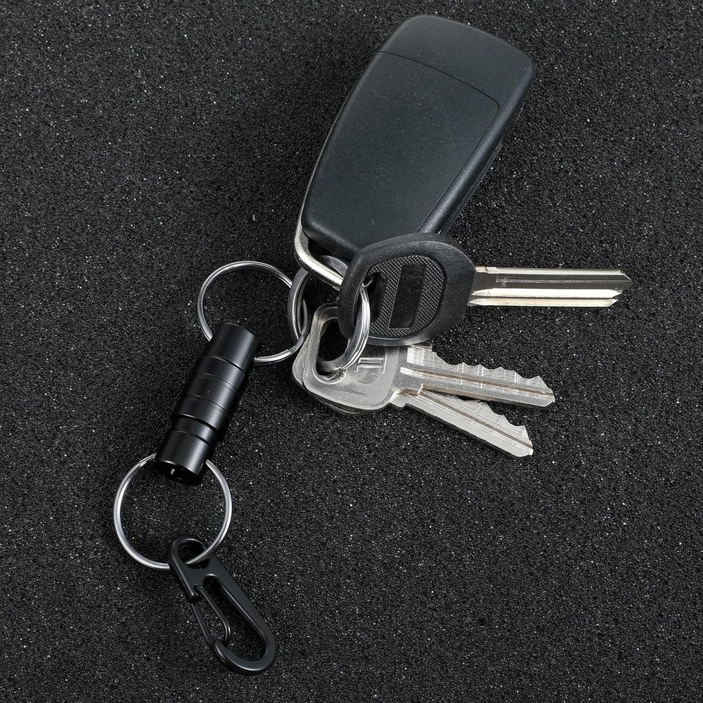 Quick Release Keychain Clip Detachable Carabiner Pull-Apart Key Ring