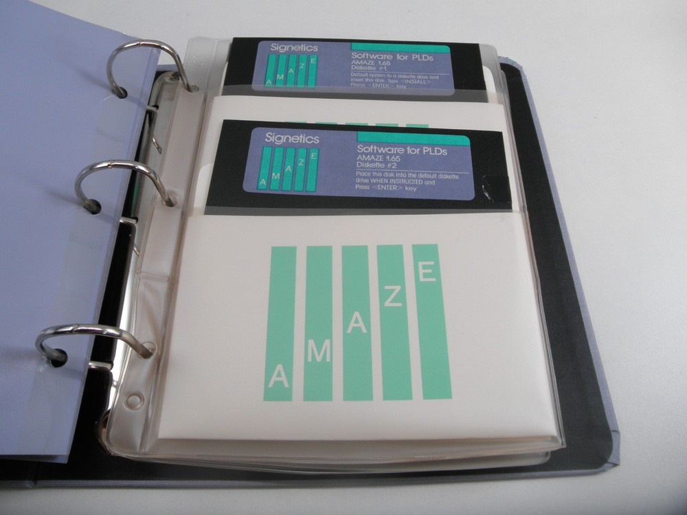 Signetics AMAZE PC/MS-DOS Software for Programmable Logic Devices Release 1.6
