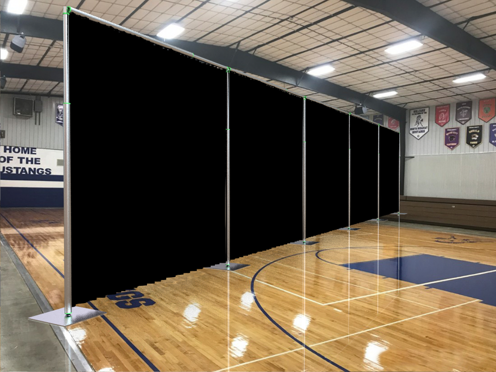 ADJUSTABLE QUICK BACKDROP KIT 10 FT TALL x 10FT-50FT WIDE PIPE WITHOUT DRAPE
