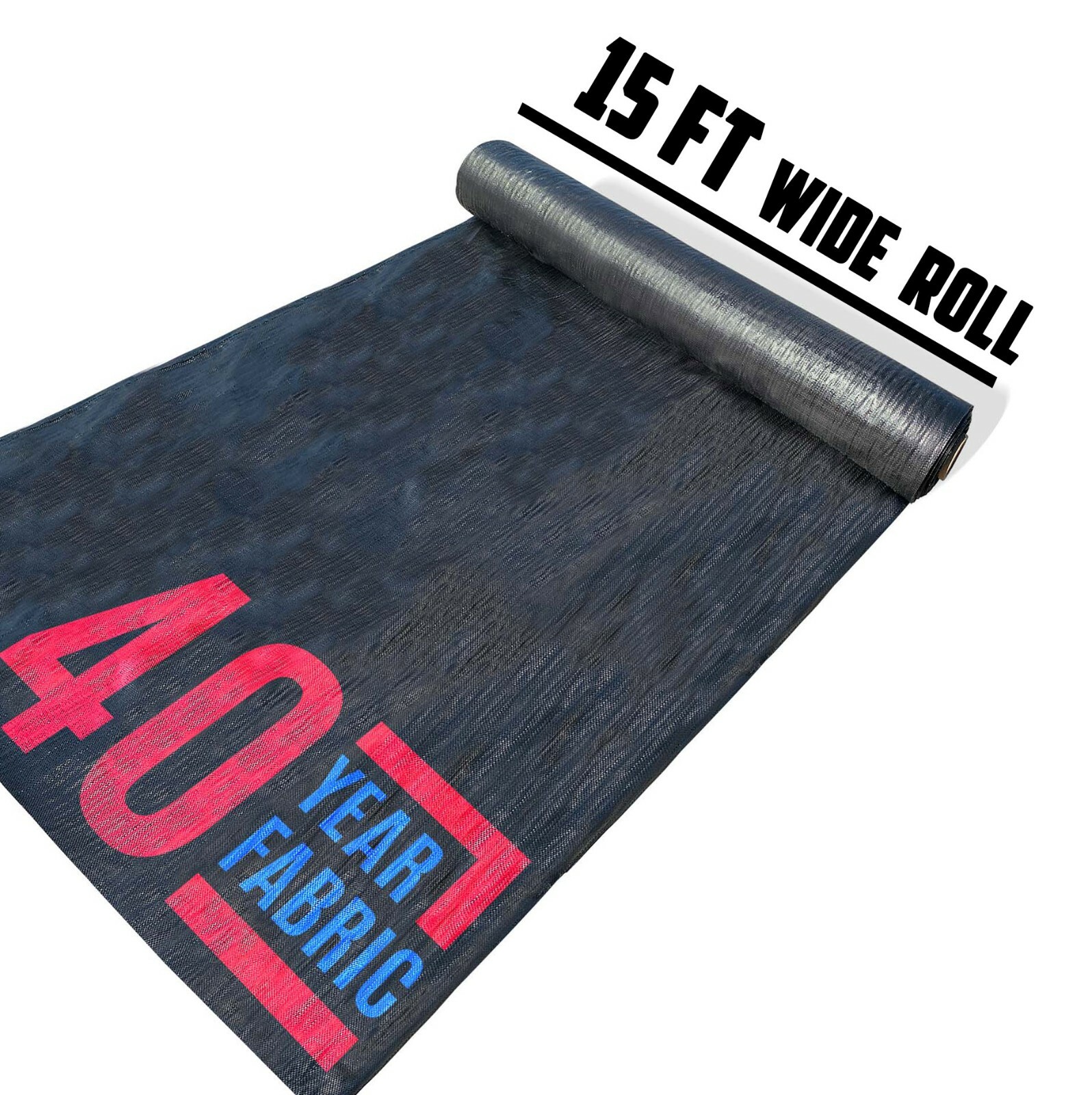 Sandbaggy 15 FT Wide Landscape Fabric | 40 Yr Fabric | Ground Cover Weed Barrier