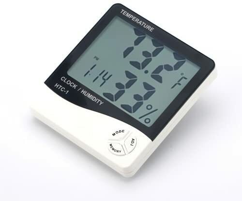 Thermometer Indoor Digital LCD Hygrometer Temperature Humidity Meter Alarm Clock