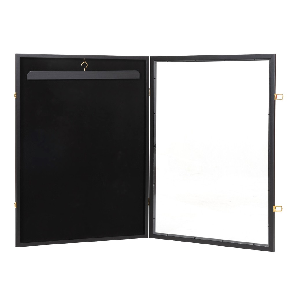 2PCS Jersey Display Case Frame Shadow Rack Box Exquisite Lockable Hanger Wood