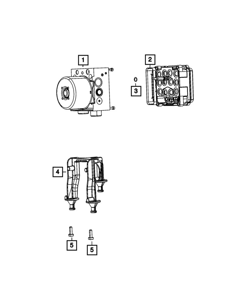 Genuine Mopar Anti-Lock Brake Module Bracket 68258643AA