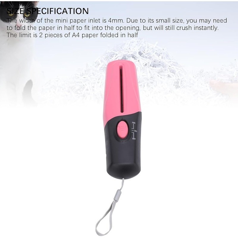Mini Electric Paper Shredder Compact USB Automatic Start Stop Office Home Use