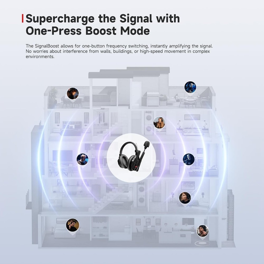 Xtalk Telephone Headsets Black Xtalk Xmax2 Wireless Intercom Headset System Dual