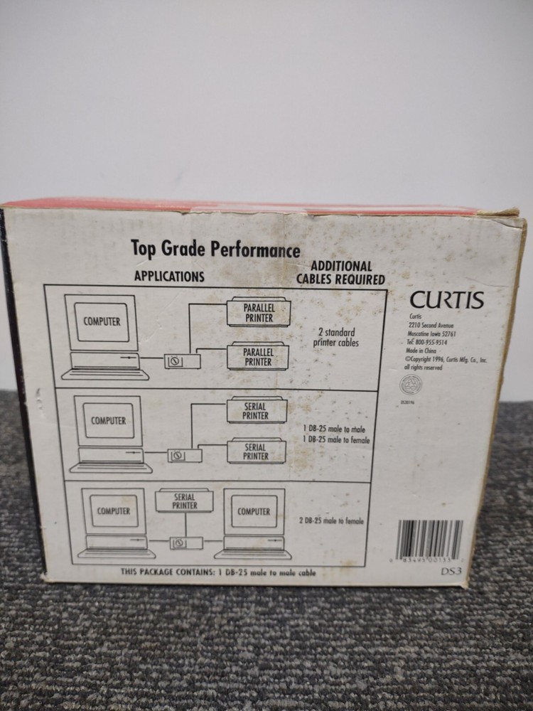 "NEW" CURTIS A-B DATA SWITCH DS-3