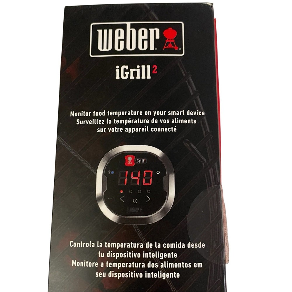 Weber iGrill 2 Bluetooth Smart Bbq Thermometer 7203, 4 Probe Capacity, Open Box
