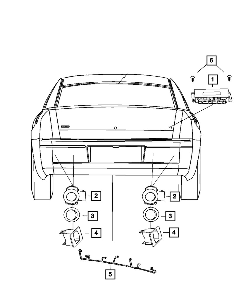 Genuine Mopar Parking Assist Module 56054122AE