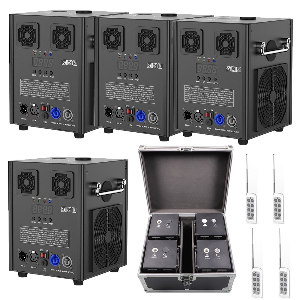 4PCS 700W Large Cold Spark Firework Machine Stage Effect DMX Wedding Show w/Case