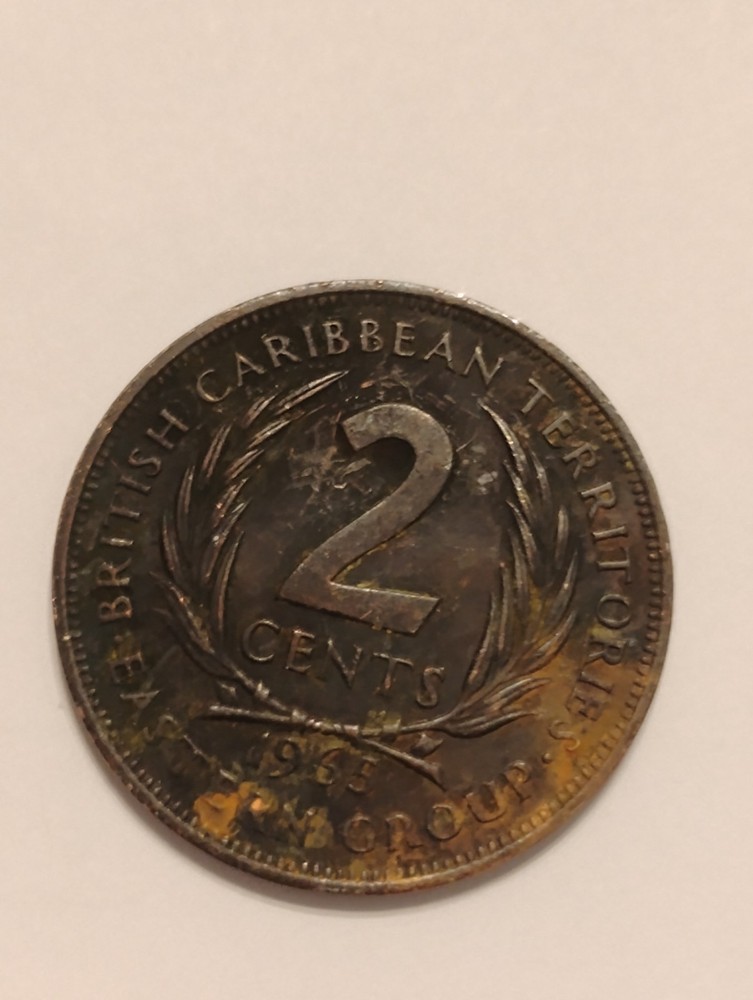 1965 2 Cent Brittian Caribbean Coin
