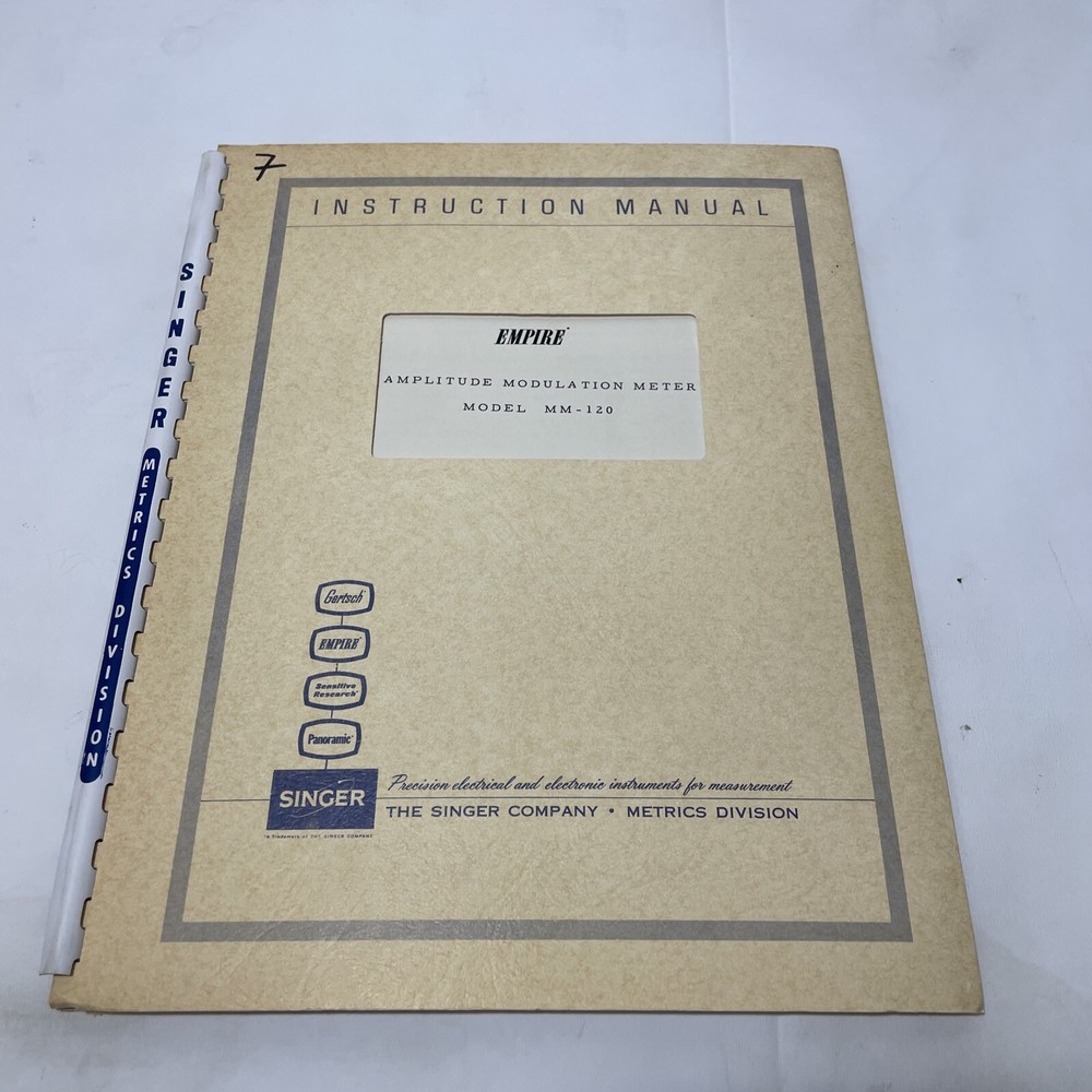 Empire/Singer Model MM-120 Amplitude Modulation Meter Instruction Manual
