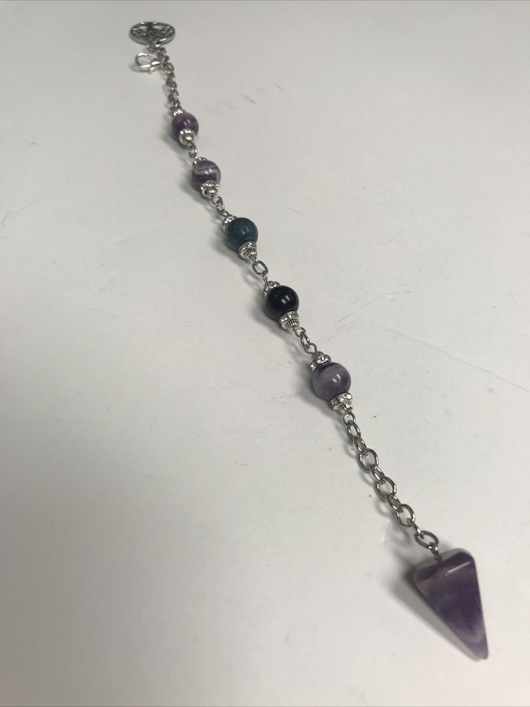 Amethyst Pendulum Chain With Tree Spirt Communication 355